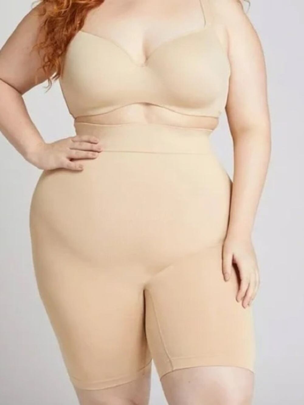 NWOT Cacique tan 18/20 The slimmer ultra high waist short 2X